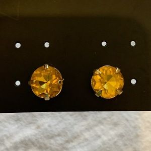 Big Yellow Stud Earrings